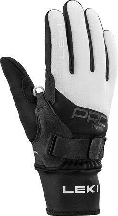 Жіночі лижні рукавички LEKI PRC ThermoPlus Shark 7.5 чорні-білі