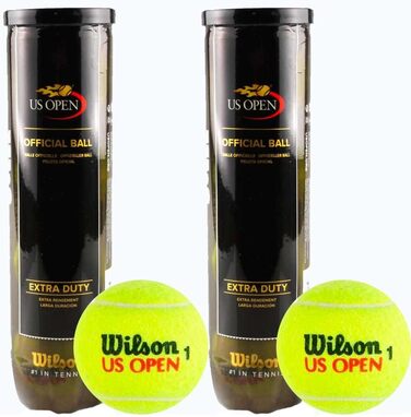 Тенісні м'ячі Wilson US OPEN, 40 шт. (10 банок), жовті, для змагань і відпочинку, висока якість