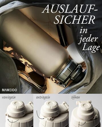 Вода пляшка MAMEIDO з соломкою та петлею для перенесення, 500 мл, Tritan, без BPA, для дітей (Ocean Bloom)