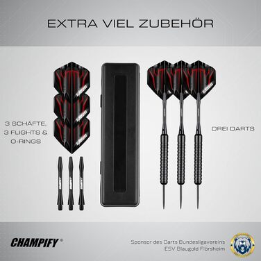 Набір дротиків сталеві Brass 23g з 6 шафтами та пір'ями - професійні дротики для гри