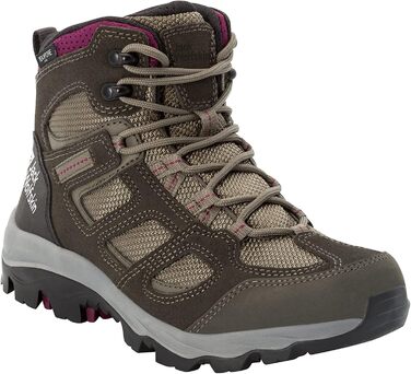 Жіночі трекінгові черевики Jack Wolfskin Vojo 3 Texapore Mid (40 EU, Хакі Бургунді, 2023)
