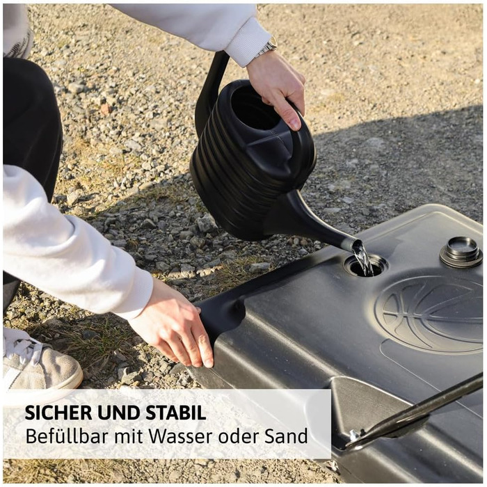 Баскетбольне кільце з регульованою висотою 1.5-3.05м Dönges - Комплект з м'ячем та насосом - Вуличне/Приміщення - Міцна, стійка до погодних умов - Для дітей та дорослих