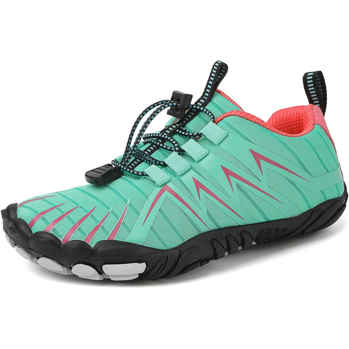 Дитячі босі кросівки для хлопчиків та дівчаток, дихаючі, неслизькі, легкі спортивні кросівки для ходьби та бігу, розмір EU 26-40 (40 EU, Зелений)