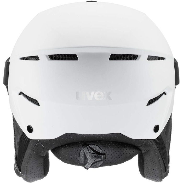 Лижний шолом uvex instinct visor з візором для жінок і чоловіків, біло-чорний матовий, розмір 56-58 см, індивідуальне регулювання