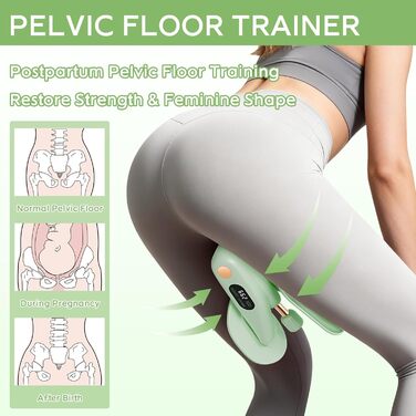 Тренування тазового дна для жінок: пристрій для зміцнення м'язів, регулювання ваги 7-16 кг, фітнес для дому, зелений