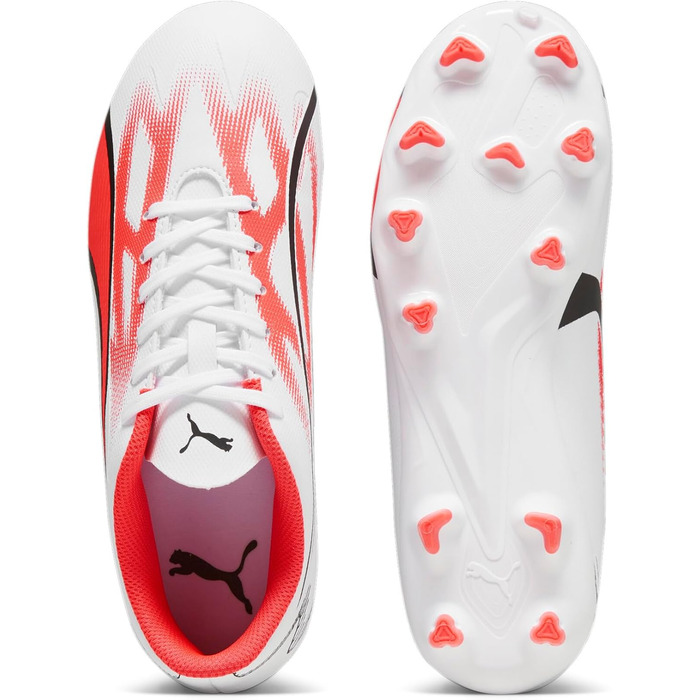 Дитячі футбольні бутси PUMA Ultra Play FG/AG Jr для футболу, 33 EU, білий/чорний/фіолетовий