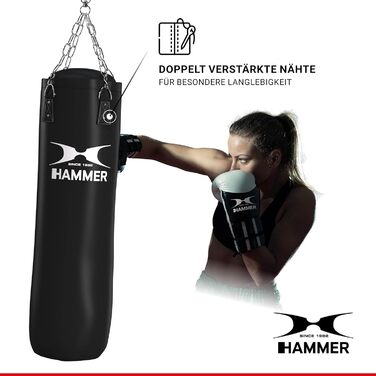 Боксерський мішок HAMMER BOXING Premium 120 см чорний для боксу та кікбоксингу