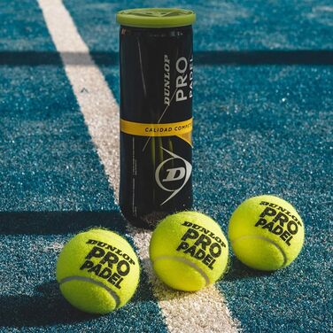 М'ячі для падел-тенісу Dunlop Pro Padel (3 шт.) - для змагань та турнірів