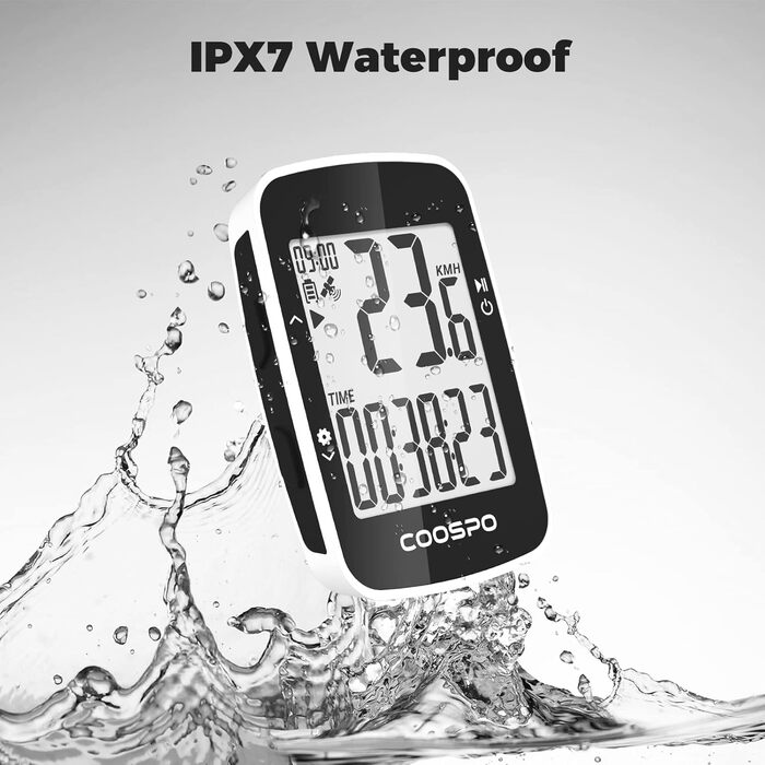 COOSPO BC26 GPS велосипедний комп'ютер Bluetooth 5.0, бездротовий, водонепроникний, велоспідометр з 2,3'' екраном та авто-підсвіткою