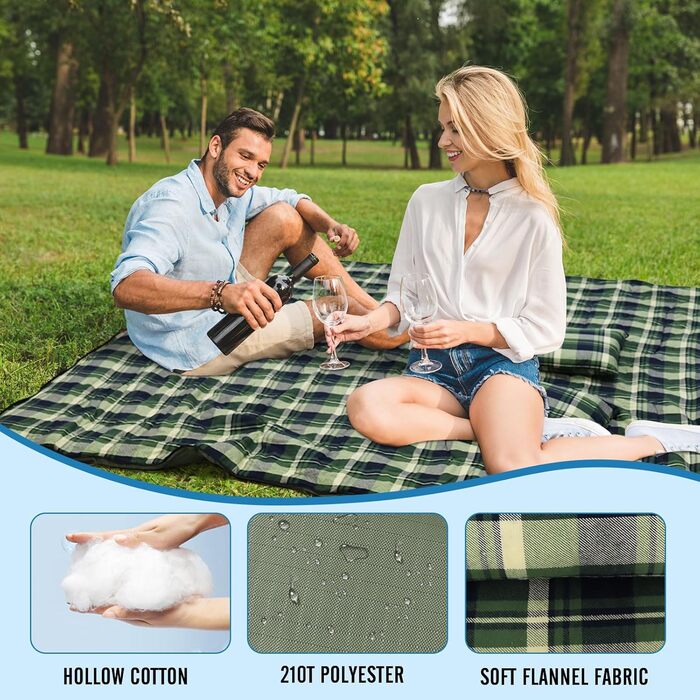 Спальний мішок для двох дорослих з флісу, зимовий, з подушками та сумкою для перенесення, 233*157 см, зелений