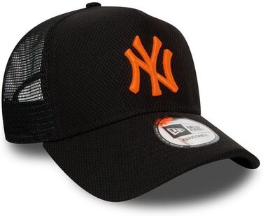 Кепка-тракер New Era Los Angeles Dodgers Camouflage Infill A-Frame Adjustable — чорна з неоново-помаранчевим