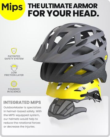 Велошолом OutdoorMaster MIPS, знімні підкладки, вентиляція, для підлітків і дорослих, 59-61 см, акваблакитний, для гірських і шосейних велосипедів