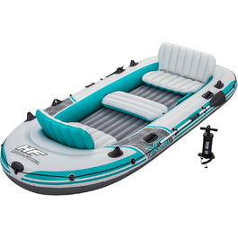 Надувний човен Bestway Hydro-Force Adventure Elite X5, 5-місний, з насосом, веслами, сидіннями, сумкою для речей та чохлом