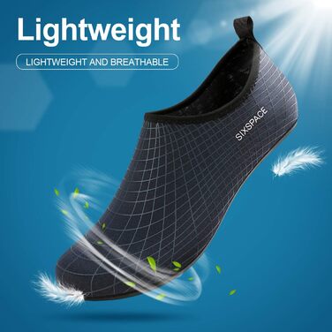 Чоловічі та жіночі шкарпетки для плавання Sixspace - аквашузи, шкарпетки для басейну, пляжні шкарпетки, швидковисихаючі, дихаючі, для серфінгу, йоги, темно-синій (39 EU)