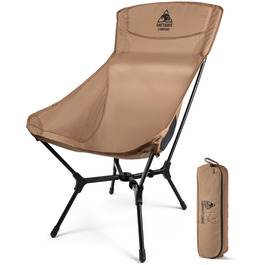 Складний туристичний стілець OneTigris OASISFLEX: міцний, легкий, з кишенями для відпочинку на природі та риболовлі (Kojote Brown)