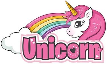 Дитячий велосипед Einhorn для дівчаток, 16 дюймів, з додатковими колесами, сидінням для ляльки та кошиком – Оригінальний дитячий велосипед-єдиноріг, подарунок для дівчинки