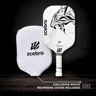Ракетка для піклболу The Queen Carbon Fiber, карбонова поверхня, захисна обгортка, сертифікована USA Pickleball