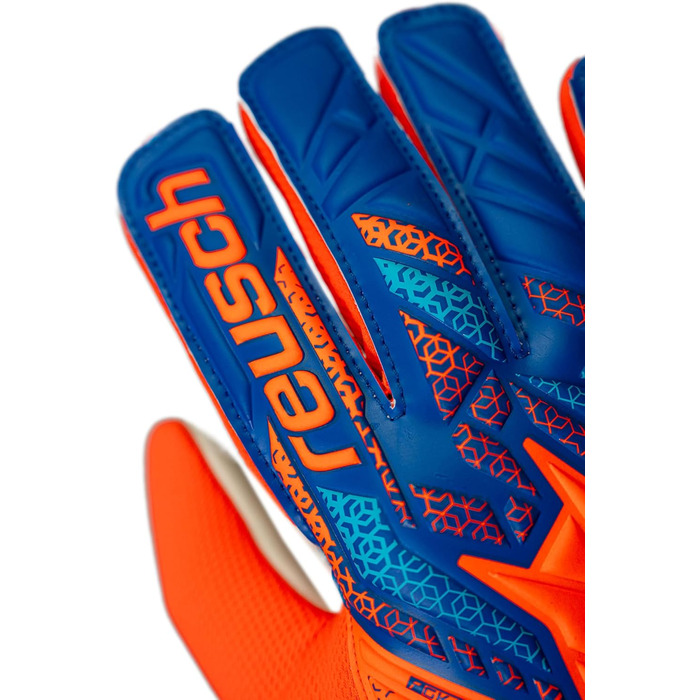 Воротарські рукавички Reusch Attrakt Starter Solid Junior - дитячі, для футболу, оранжево-блакитні