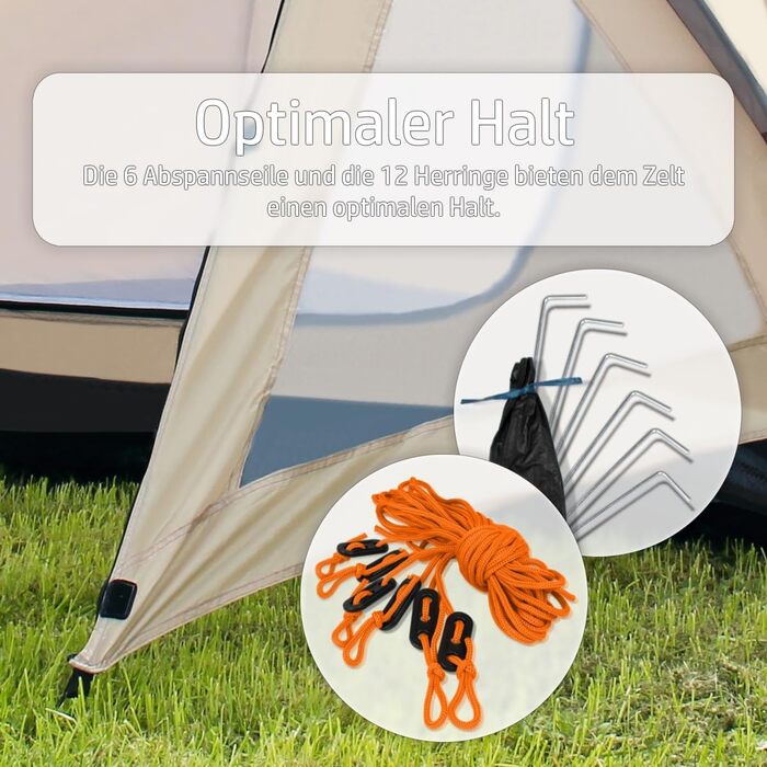 Купольний намет для 3 осіб 210x180x120 см, водовідштовхування 2000 мм, кемпінг, трекінг, фестиваль, іглу