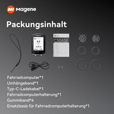 Велокомп'ютер Magene C506SE GPS бездротовий з навігацією, 2.4