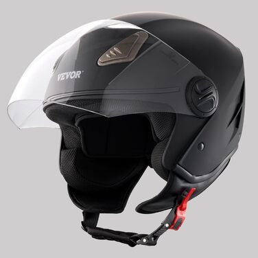 Мотошолом VEVOR 3/4 XL, без бренду, 55-56 см, високощільний ABS, Bluetooth, змінне скло, DOT, для дорослих і підлітків