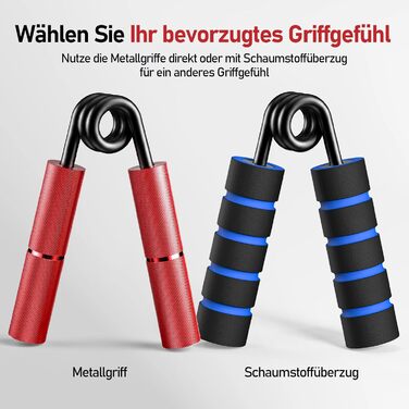 FitBeast Griffkrafttrainer Набір з 6 тренажерів для хвату (алюміній) - для розвитку сили рук, кистей, передпліч, скелелазіння та підтягувань