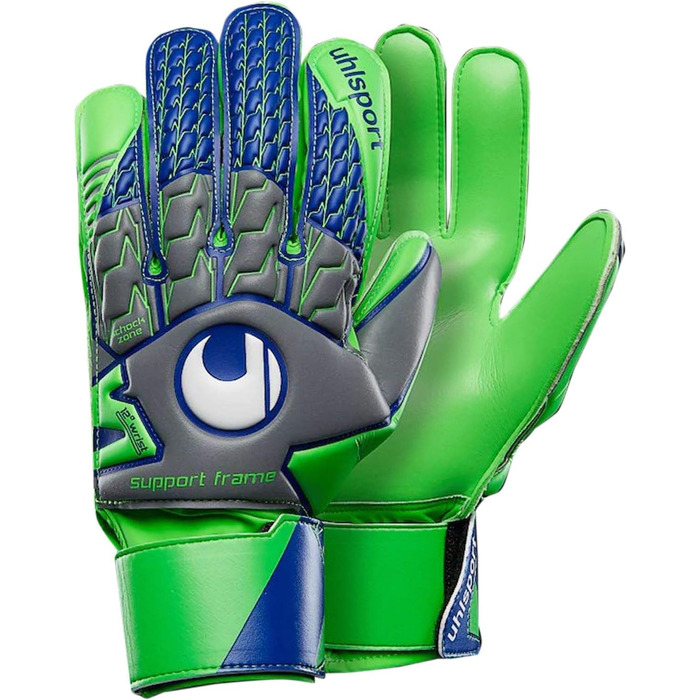 Воротарські рукавички Uhlsport Tensiongreen Soft SF для чоловіків, розмір 9, темно-сірі/світло-зелені/маринові