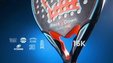 Падель ракетка Black Crown Special 16K, краплеподібна, рифлена поверхня, потужність, 355 г, рама 38 мм, 80% карбон, для просунутих