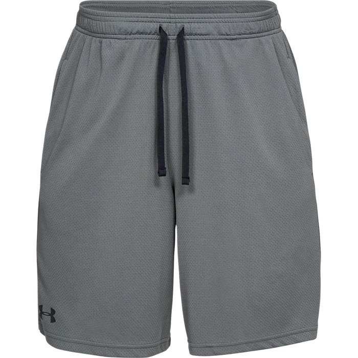 Чоловічі спортивні шорти Under Armour UA Tech Mesh дихаючі з кишенями, вільний крій, Pitch Gray, розмір XS