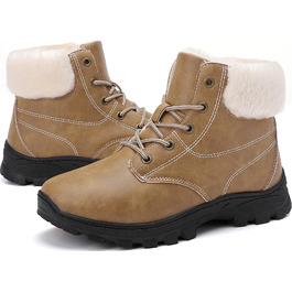 Зимові черевики чоловічі та жіночі – теплі, з підкладкою, зимові чоботи, чоботи для снігу, легкі, неслизькі, для активного відпочинку, трекінгу, снігу та повсякденного носіння, 38 EU, Хакі Gb189