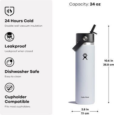 Термос Hydro Flask 680 мл з широкою кришкою та трубочкою Moonshadow