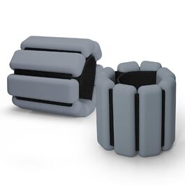 Регульовані вантажні манжети на зап'ястя та щиколотки - набір для йоги, танців, аеробіки сірого кольору