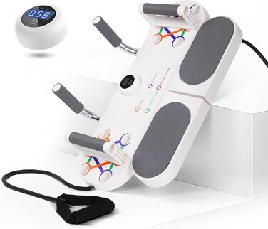 Набір для віджимань Dnkelar 3-в-1, фітнес-дошка для тренування всього тіла, з ручками для віджимань та еспандером, обладнання для дому, білий