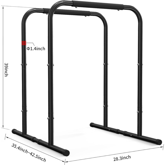 Станція для підтягувань і віджимань Leikefitness AB1102, багатофункціональний турнік-бруси для дому, тренування трицепсу, грудей, пресу