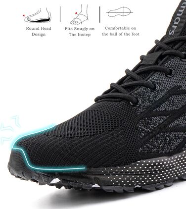 Кросівки Hitmars для чоловіків та жінок: спортивні, для бігу, повсякденні, сірі та чорні, 36-48 EU