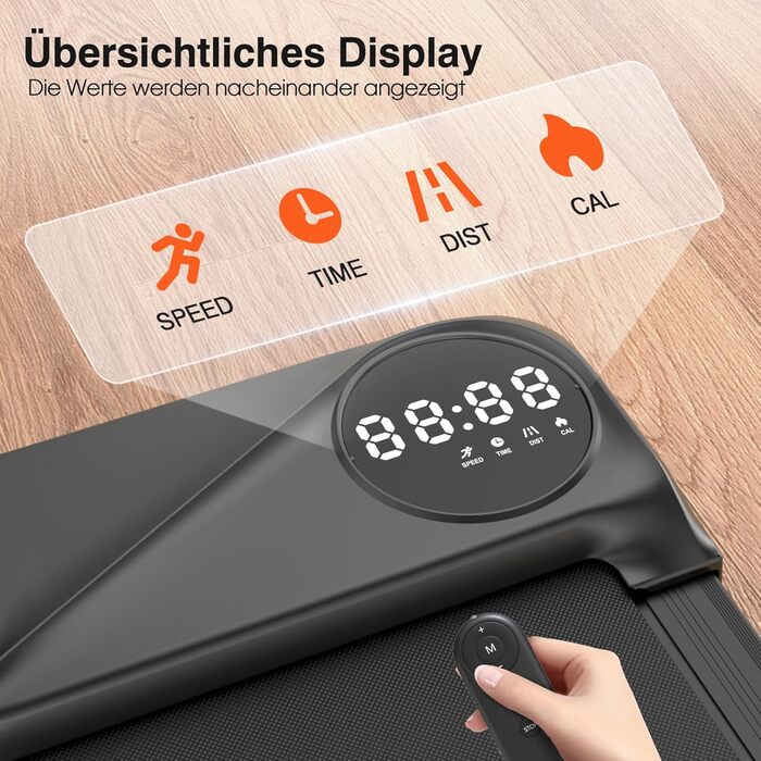 Турніковий стіл THERUN з ручним нахилом та ходунками, 2-в-1, тихе ланцюгове привід, LED-панель, пульт дистанційного керування, для дому та офісу