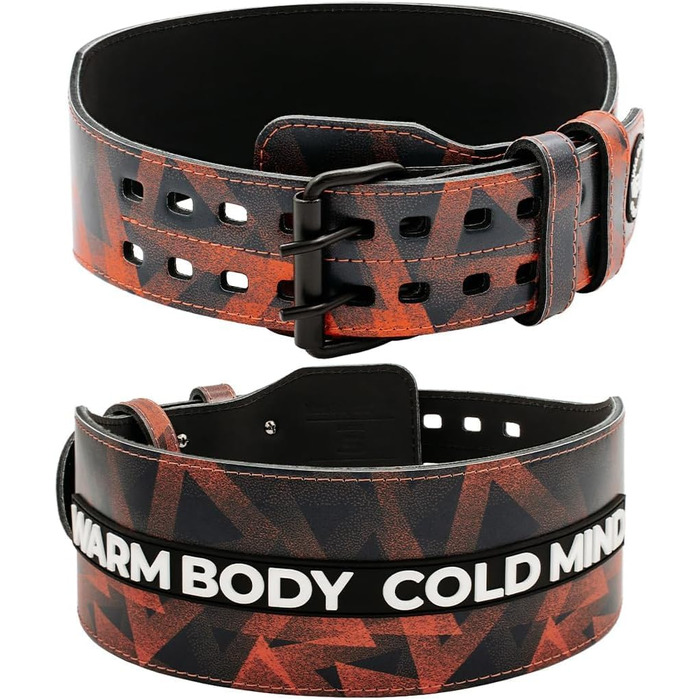 Пояс для важкої атлетики WARM BODY COD MIND Premium (10 см) для силових тренувань, кросфіту, бодібілдингу, фітнесу, пауерліфтингу. Підходить для жінок та чоловіків (3XL, червоний & чорний)