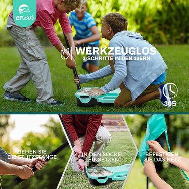 Набір для бадмінтону EasyGo: 4 ракетки, сітка, 4 волани, сумка для зберігання