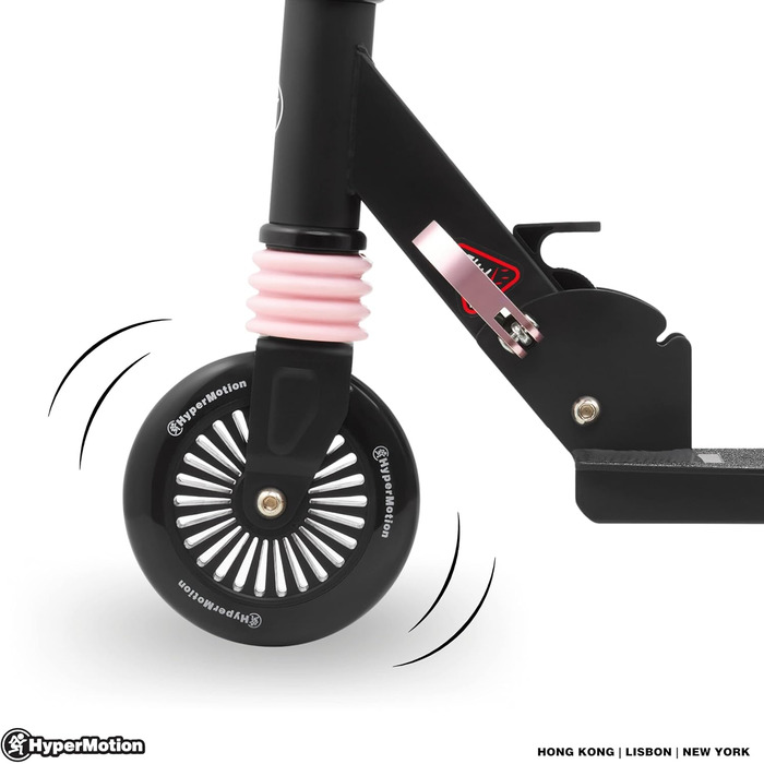 Дитячий самокат HyperMotion Wally, складаний, для дітей 4-9 років, з амортизатором, регульоване кермо, гумові колеса 125 мм