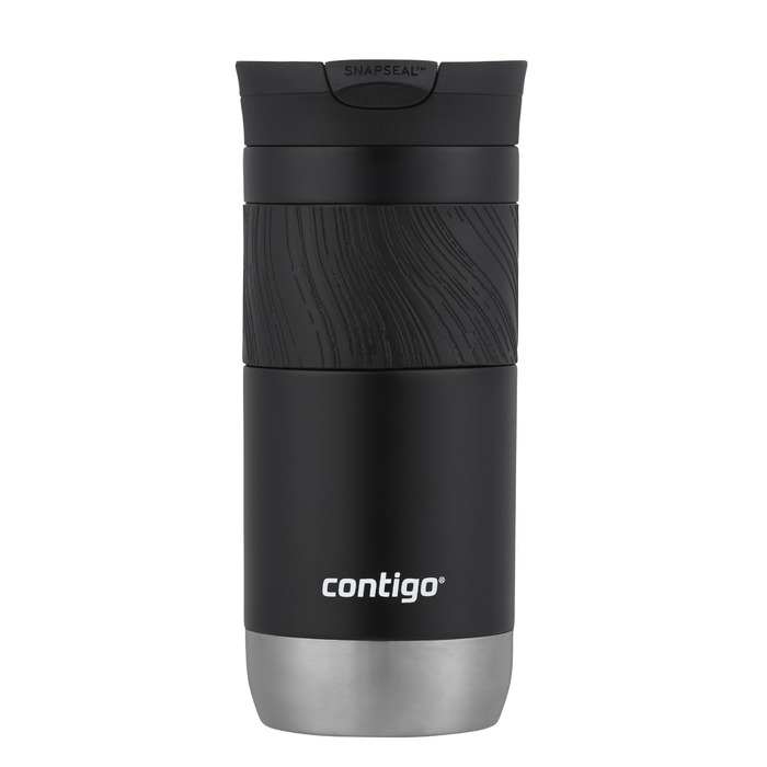 Термокружка Contigo Byron Snapseal 470 мл, нержавіюча сталь, Licorice - герметична, для кави, без BPA