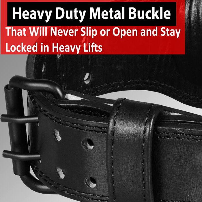 Позбиковий пояс для важкої атлетики IBRO з натуральної шкіри, 7 мм, для чоловіків, присідання, станова тяга, силові тренування, бодібілдинг, міцна сталева роликова застібка, комфортне важке підняття, м'яка спинна підтримка (чорний, XS)