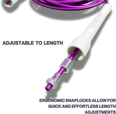 Скакалка Elevate Speed Rope MAX, професійна, PVC з нейлоновим сердечником, 5 мм, 3 м, міцні ручки