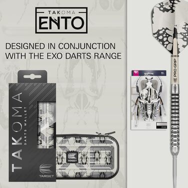 Дартс кейс Target ENTO Takoma Exo – футляр для 3 зібраних дартсів і аксесуарів, EVA-чохол, нейтральний дизайн