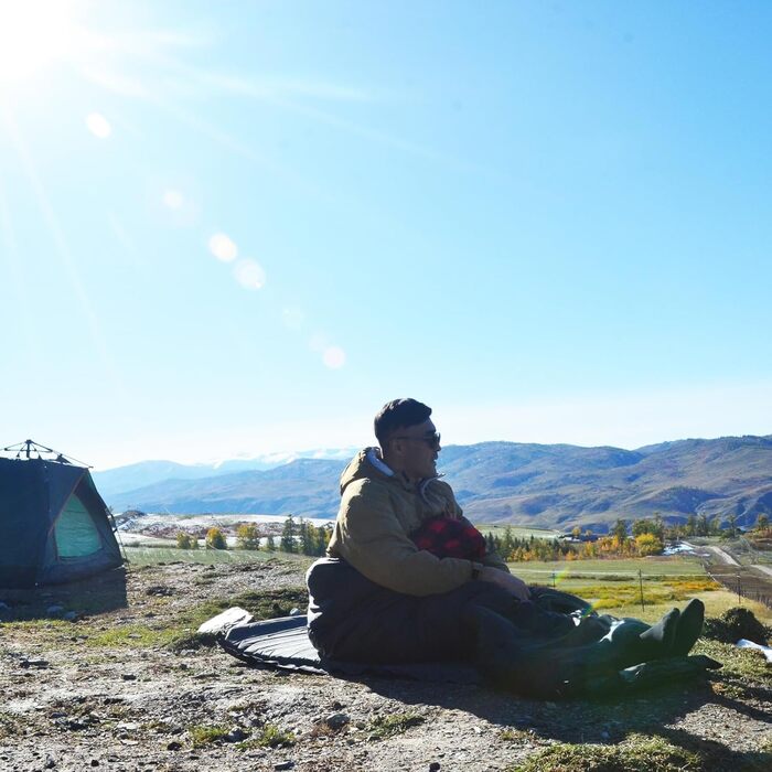 Спальний мішок фланелевий теплий 3-4 сезони XXL з бавовняним підкладком для дорослих, риболовлі, кемпінгу, піших прогулянок, легкий для дому та на вулицю, блакитний, 2lbs наповнювач