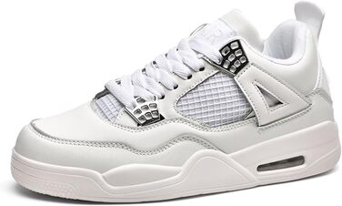 Кросівки Marbury Air 4 Retro - чоловічі та жіночі, для скейтбордингу, бігу, ходьби, баскетболу, спорту, з повітряною подушкою, білі та сірі (37 EU, 3 шт.)