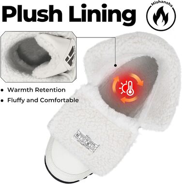 Зимові черевики Mishansha для жінок, утеплені, водонепроникні, туристичні, розмір 36-42 (білі)