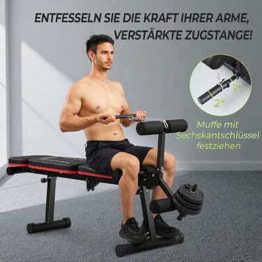 Регульована лавка для тренувань з гантелями, 9 положень спинки, складана, вантажопідйомність 550 кг, для силових тренувань всього тіла, великі чоловіки