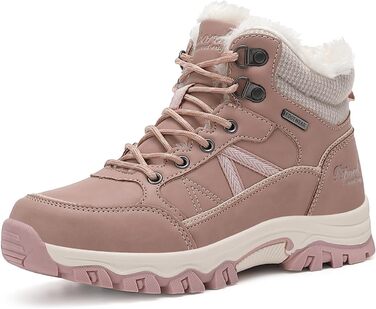 Жіночі зимові черевики, зимові чоботи, трекінгові черевики, снігоступи, рожеві, 36-41