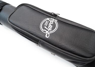 Чохол для більярду Hardy Billardköcher, чорний, 85 см, для 2 київ + аксесуари, міцне шкірозамінник, з сумкою для аксесуарів та ремінком