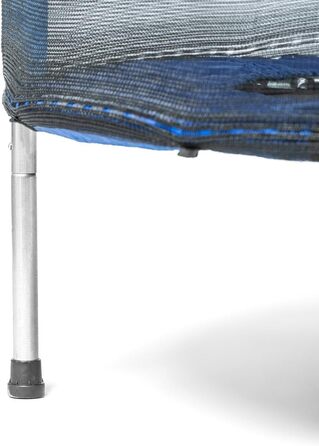 Батут для дітей Salty 140 см з сіткою, захистом та блискавкою, блакитний (для дому та вулиці)